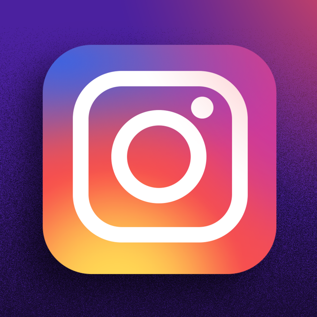 Instagram logo on purple background